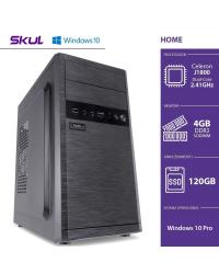 COMPUTADOR HOME H100 - CELERON DUAL CORE J1800 2.41GHZ 4GB DDR3 SODIMM SSD 120GB FONTE 300W WINDOWS 10 PRO SEM PPB