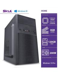 COMPUTADOR HOME H100 POWERED BY ASUS - CELERON DUAL CORE J4005 4GB DDR4 SSD 120GB HDMI/VGA FONTE 300W WINDOWS 10 PRO