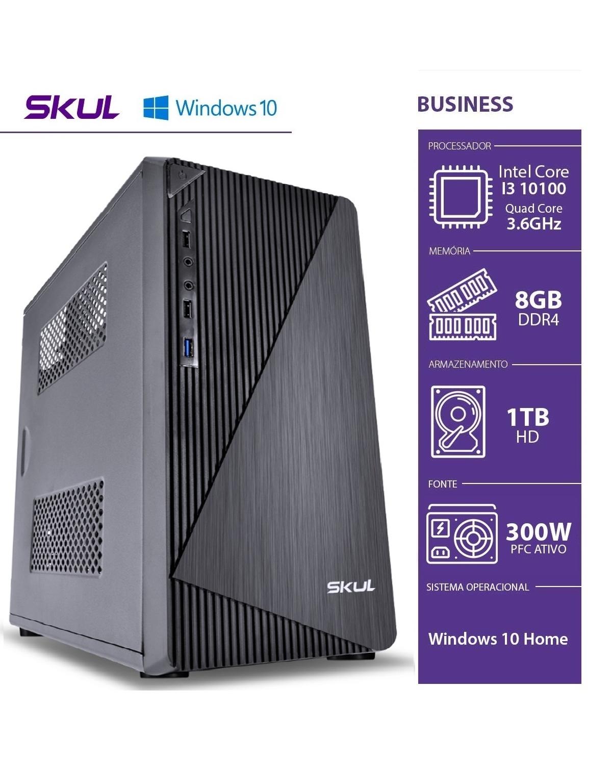 COMPUTADOR BUSINESS B300 - I5 10400 2.9GHZ (4.3GHZ MAX TURBO) MEM 8GB DDR4 HD 1TB  HDMI/VGA FONTE 300W WINDOWS 10 HOME