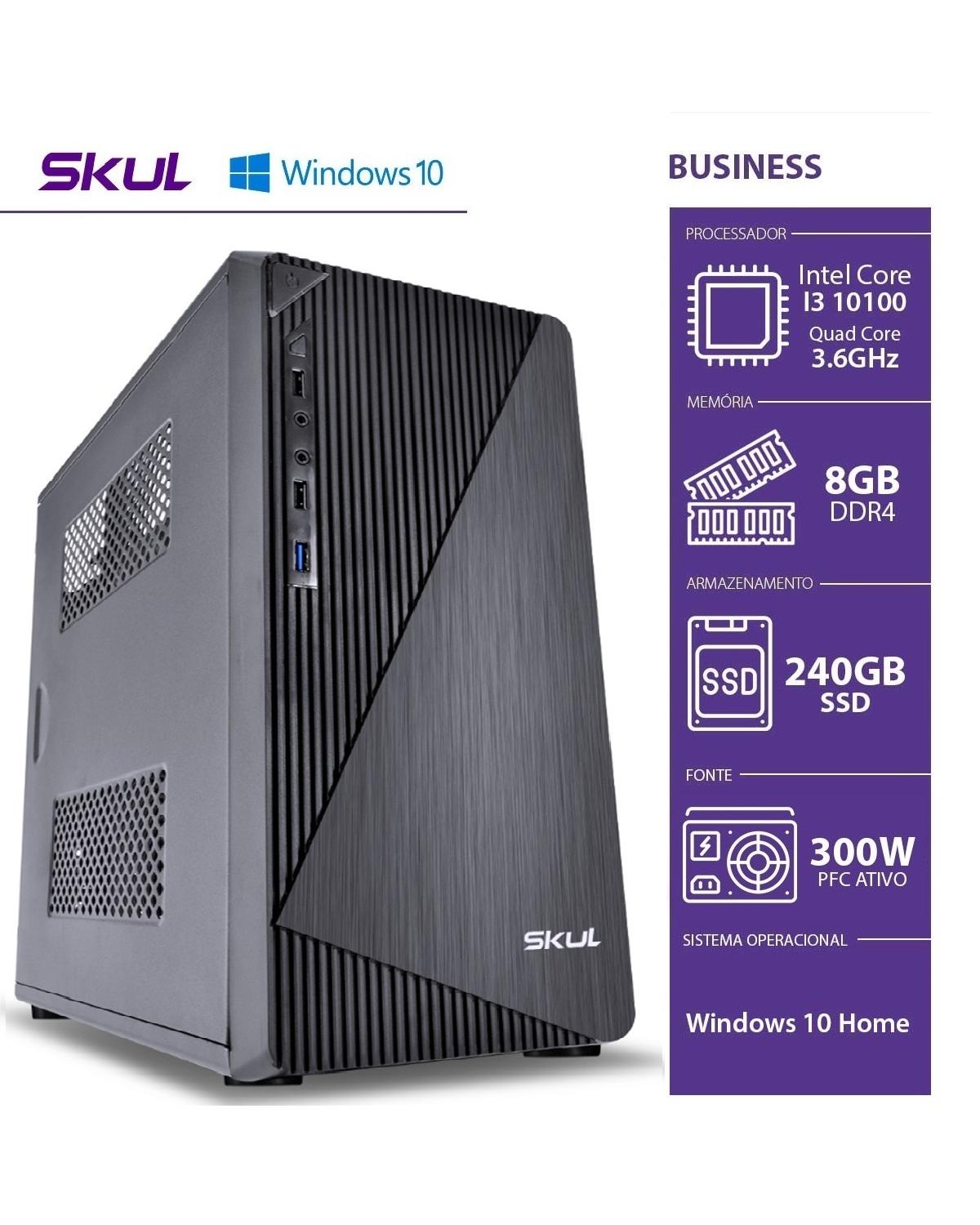 COMPUTADOR BUSINESS B300 - I5 10400 2.9GHZ (4.3GHZ MAX TURBO)  8GB DDR4 SSD 240GB  HDMI/VGA FONTE 300W WINDOWS 10 HOME