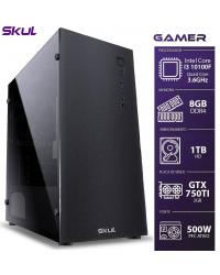 COMPUTADOR GAMER 3000 - I3 10100F 3.6GHZ MEM 8GB DDR4 HD 1TB GTX750TI 2GB FONTE 550W 80PLUS BRONZE