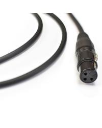 CABO PARA MICROFONE XLR MACHO / XLR FEMEA NINJA LW 03FT 0,91 METROS PRETO