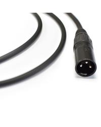 CABO PARA MICROFONE NINJA LW 0,20 MM CONECTOR XLR MACHO/ XLR FEMEA 15FT 4,57 METROS PRETO