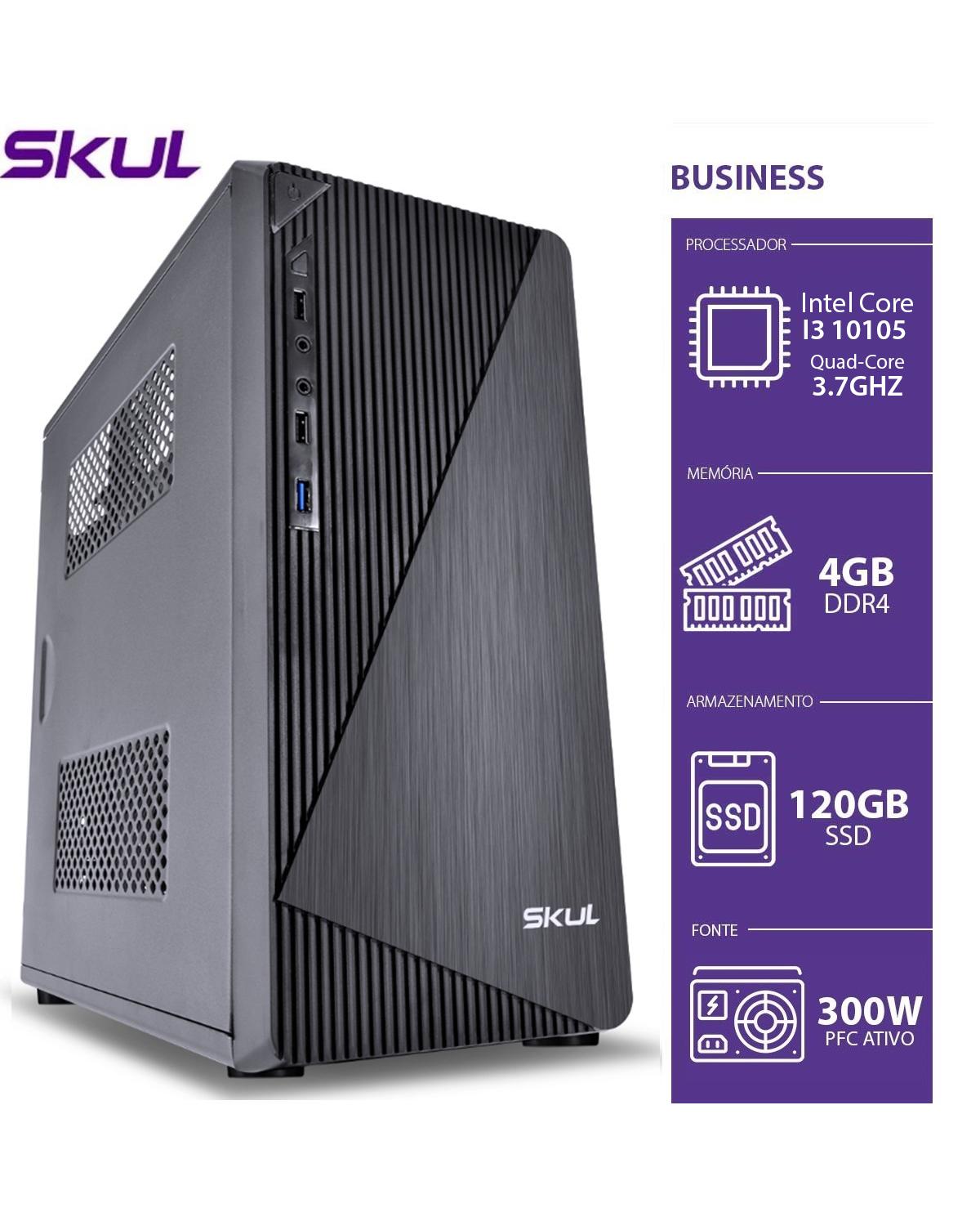 COMPUTADOR BUSINESS B300 - I3 10105 3.7GHZ MEM 4GB DDR4 SSD 120GB HDMI/VGA FONTE 300W PFC ATIVO