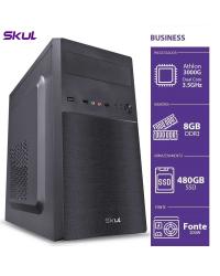 COMPUTADOR HOME H200 - ATHLON DUAL CORE 3000G 3.5GHZ 8GB DDR4 SSD 480GB HDMI/VGA FONTE 200W