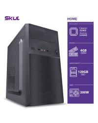 COMPUTADOR HOME H100 - CELERON DUAL CORE G5905 3.5GHZ MEM. 4GB DDR4 SSD 120GB HDMI/VGA FONTE 200W