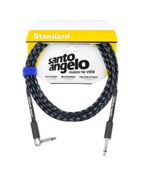 CABO DE GUITARRA ANGEL TX 0,30 MM CONECTOR P10/P10 90º 25FT 7,62 METROS TEXTIL