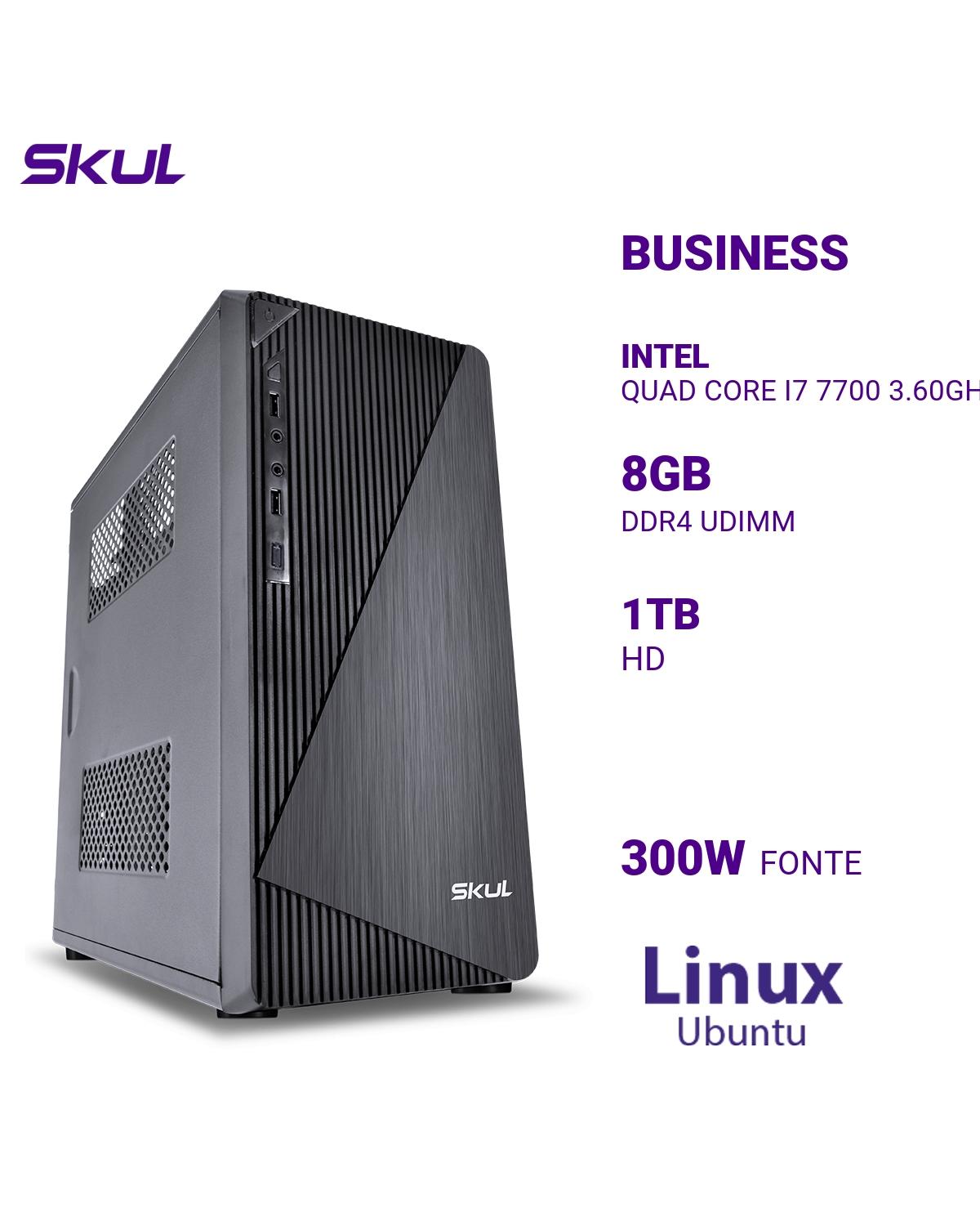 COMPUTADOR BUSINESS B700 QUAD CORE I7 7700 3.60GHZ MEM 8GB DDR4 HD 1TB FONTE 300W LINUX