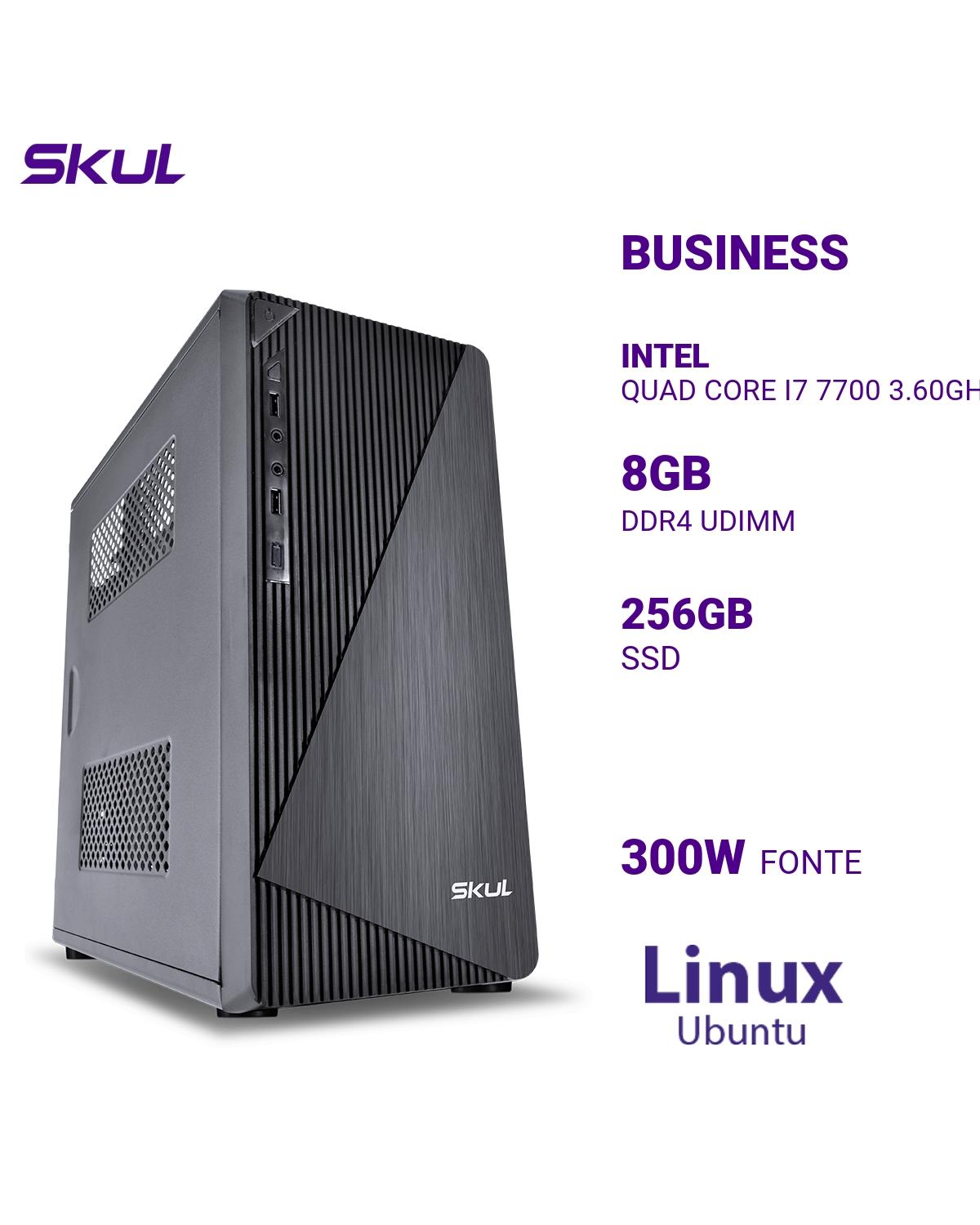 COMPUTADOR BUSINESS B700 QUAD CORE I7 7700 3.60GHZ MEM 8GB DDR4 SSD 256GB FONTE 300W LINUX