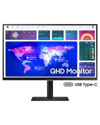 MONITOR SAMSUNG 27" QHD HDMI DISPLAY PORT USB USB-C 90W ETHERNET AJUSTE DE ALTURA PRETO SÉRIE S60UA - LS27A600UULXZD