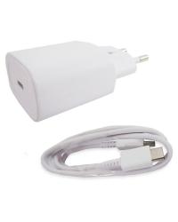 KIT CARREGADOR CARGA ULTRA RAPIDA 25W CABO USB-C X USB-C 1M BRANCO - SA45381KIT