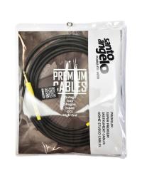 CABO DE GUITARRA SHOGUN PREMIUM 0,75MM CONECTOR EM OURO P10/P10 15FT 4,57 METROS PRETO