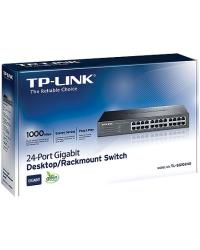 SWITCH GIGABIT 24 PORTAS MESA OU MONTÁVEL EM RACK NÃO GERENCIÁVEL TL-SG1024D SMB