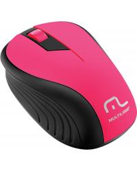 MOUSE SEM FIO 2.4GHZ PRETO E ROSA USB 1200DPI PLUG AND PLAY MO214