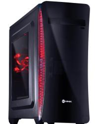 GABINETE MIDTOWER VX GAMING CYCLONE V2 PRETO, LED VM, FAN TRASEIRO DE 80MM LED VM E JANELA ACRÍLICA