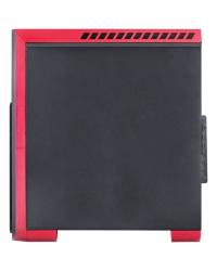 GABINETE MID-TOWER TANK VERMELHO COM 3 FANS LED VERMELHO LATERAL EM VIDRO TEMPERADO - TANPVVM3FCVT