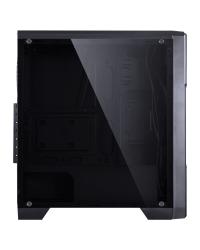 GABINETE GAMER VX GAMING TRON COM LATERAL ACRÍLICA PRETO FITA DE LED FRONTAL 7 CORES E COVER DE FONTE