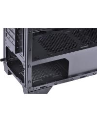 GABINETE GAMER VX GAMING TRON COM LATERAL ACRÍLICA PRETO FITA DE LED FRONTAL 7 CORES E COVER DE FONTE