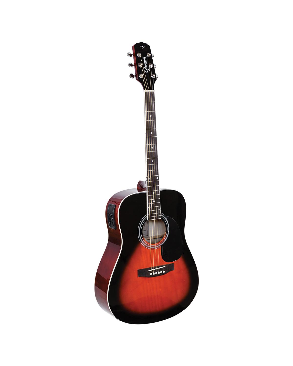 VIOLÃO ELETROACÚSTICO AÇO COM EQUALIZADOR E AFINADOR GD-1 EQ 3TS SUNBURST