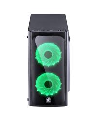 GABINETE MID-TOWER VENUS PRETO COM 2 FANS LED 7 CORES LATERAL EM ACRÍLICO - VENPT7C2FCA