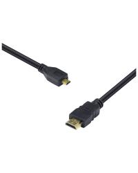 CABO HDMI 2.0 PARA MICRO HDMI 4K ULTRA HD 3D CONEXÃO ETHERNET 2 METROS - H20MC-2