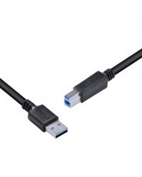 CABO PARA IMPRESSORA E HD EXTERNO USB A 3.0 MACHO PARA USB B 3.0 MACHO 28AWG PURO COBRE 3 METROS - PUABM3-3