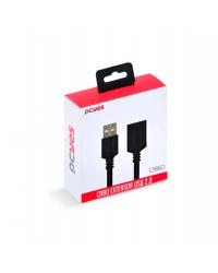 CABO EXTENSOR USB A 2.0 MACHO PARA USB A 2.0 FEMEA 28AWG PURO COBRE 1 METRO - PUAMF2-1