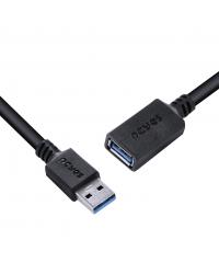 CABO EXTENSOR USB A 3.0 MACHO PARA USB A 3.0 FÊMEA 28AWG PURO COBRE  1 METRO - PUAMF3-1