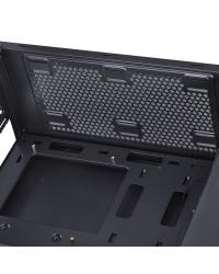 GABINETE MID-TOWER JUPITER PRETO COM 3 FANS LED RGB FRONTAL E LATERAL EM VIDRO TEMPERADO - JUPPT7C3FCV