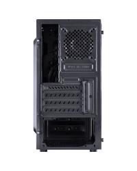 GABINETE MID-TOWER VENUS PRETO COM 2 FANS LED VERDE LATERAL EM ACRÍLICO - VENPTVD2FCA