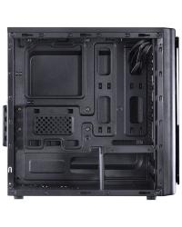 GABINETE MID-TOWER VENUS PRETO COM 2 FANS LED VERDE LATERAL EM ACRÍLICO - VENPTVD2FCA