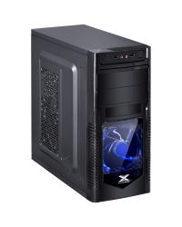 GABINETE GAMER VX GAMING ORION COM JANELA FRONTAL ACRÍLICA PRETO COM FAN FRONTAL 120MM LED AZUL