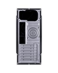 GABINETE GAMER VX GAMING ORION COM JANELA FRONTAL ACRÍLICA PRETO COM FAN FRONTAL 120MM LED AZUL