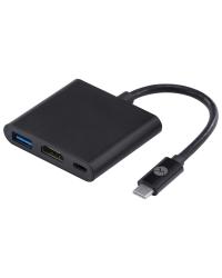 ADAPTADOR HUB USB TIPO C X USB TIPO C, HDMI 4K, USB 3.0,  5GBPS 20CM - HCHUC-20