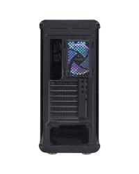 GABINETE MID-TOWER SOLARIS PRETO COM 2 FAN 20CM RGB COM FRONTAL E LATERAIS EM VIDRO TEMPERADO - SOLPTRGB2FV