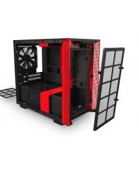 GABINETE MINI-ITX - H210I MATTE BLACK/RED - COM CONTROLADORA DE FANS + FITA DE LED - CA-H210I-BR