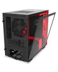 GABINETE MINI-ITX - H210I MATTE BLACK/RED - COM CONTROLADORA DE FANS + FITA DE LED - CA-H210I-BR