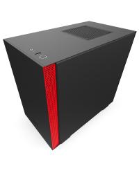 GABINETE MINI-ITX - H210I MATTE BLACK/RED - COM CONTROLADORA DE FANS + FITA DE LED - CA-H210I-BR