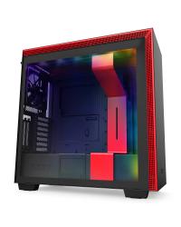 GABINETE ATX MID-TOWER - H710I MATTE BLACK/RED - COM CONTROLADORA DE FANS + 2 FITAS DE LED - CA-H710I-BR