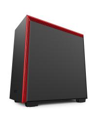 GABINETE ATX MID-TOWER - H710I MATTE BLACK/RED - COM CONTROLADORA DE FANS + 2 FITAS DE LED - CA-H710I-BR