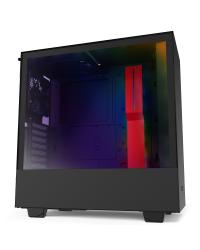 GABINETE ATX MID-TOWER - H510I MATTE BLACK/RED - COM CONTROLADORA DE FANS + 2 FITAS DE LED - CA-H510I-BR