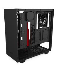 GABINETE ATX MID-TOWER - H510I MATTE BLACK/RED - COM CONTROLADORA DE FANS + 2 FITAS DE LED - CA-H510I-BR