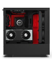 GABINETE ATX MID-TOWER - H510I MATTE BLACK/RED - COM CONTROLADORA DE FANS + 2 FITAS DE LED - CA-H510I-BR