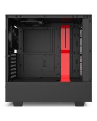 GABINETE ATX MID-TOWER - H510I MATTE BLACK/RED - COM CONTROLADORA DE FANS + 2 FITAS DE LED - CA-H510I-BR