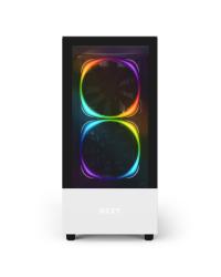 GABINETE ATX MID-TOWER - H510 ELITE WHITE - FRONTAL DE VIDRO + 2 FANS RGB + FITA DE LED - CA-H510E-W1