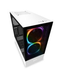 GABINETE ATX MID-TOWER - H510 ELITE WHITE - FRONTAL DE VIDRO + 2 FANS RGB + FITA DE LED - CA-H510E-W1