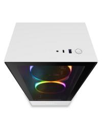 GABINETE ATX MID-TOWER - H510 ELITE WHITE - FRONTAL DE VIDRO + 2 FANS RGB + FITA DE LED - CA-H510E-W1