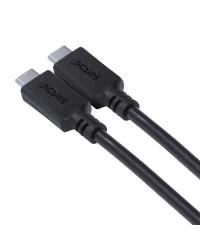 CABO USB TIPO C 3.1 PARA USB TIPO C COM POWER DELIVERY (PD) 100W PARA CELULAR SMARTPHONE 1 METRO PRETO - P31UCCP-1