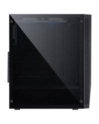 GABINETE MID-TOWER VECTOR PRETO 3 FANS RGB LATERAL EM VIDRO TEMPERADO - VCPTRGB3FV