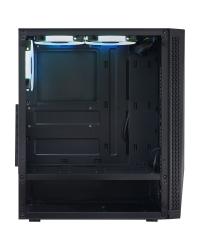 GABINETE MID-TOWER VECTOR PRETO 3 FANS RGB LATERAL EM VIDRO TEMPERADO - VCPTRGB3FV